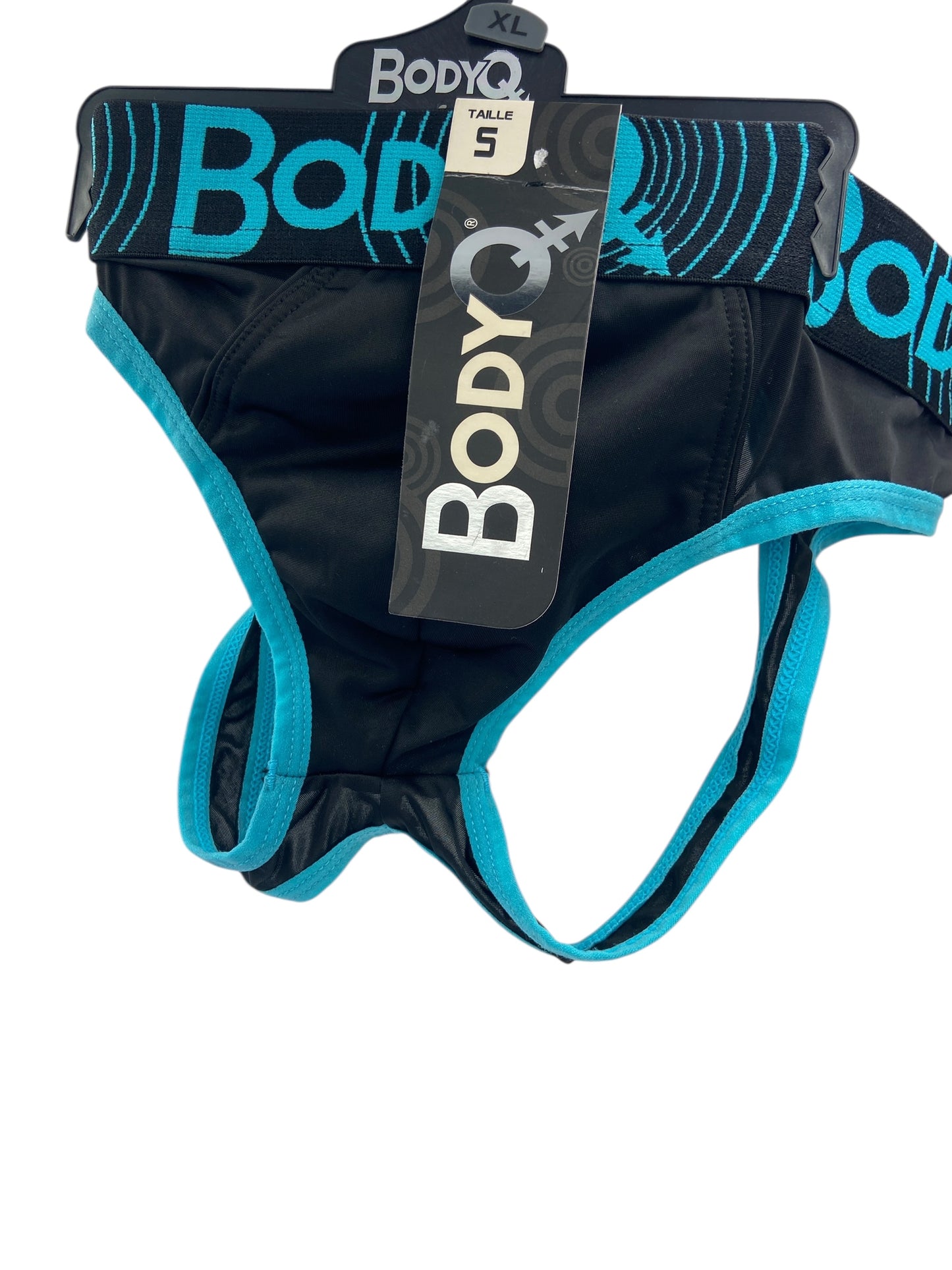 BodyQ Male Lingerie – Jockstrap Black Blue Size S, M, L