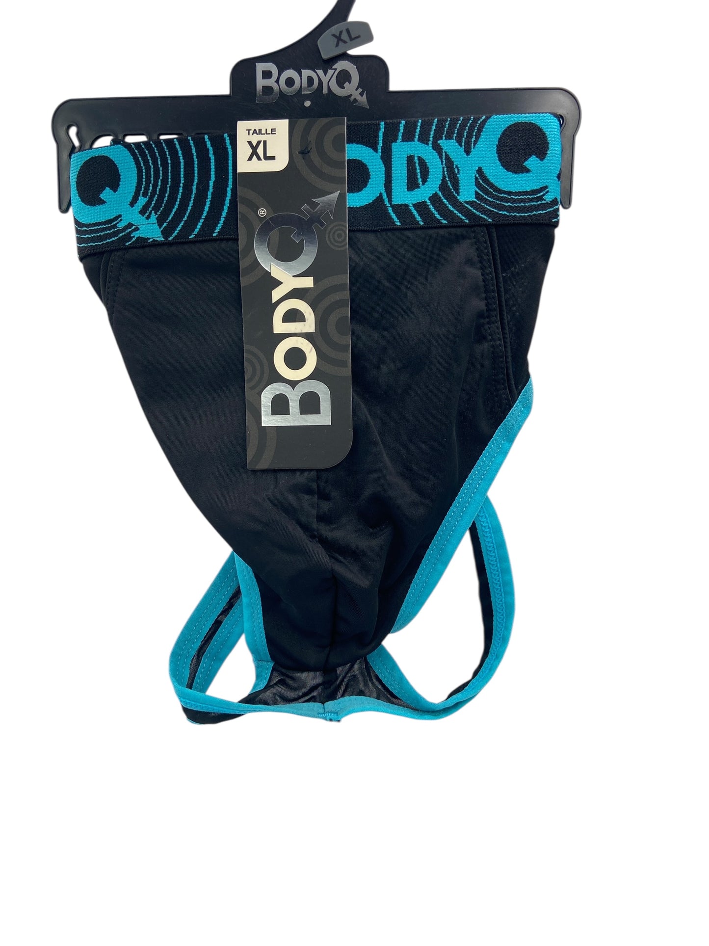BodyQ Male Lingerie – Jockstrap Black Blue Size S, M, L