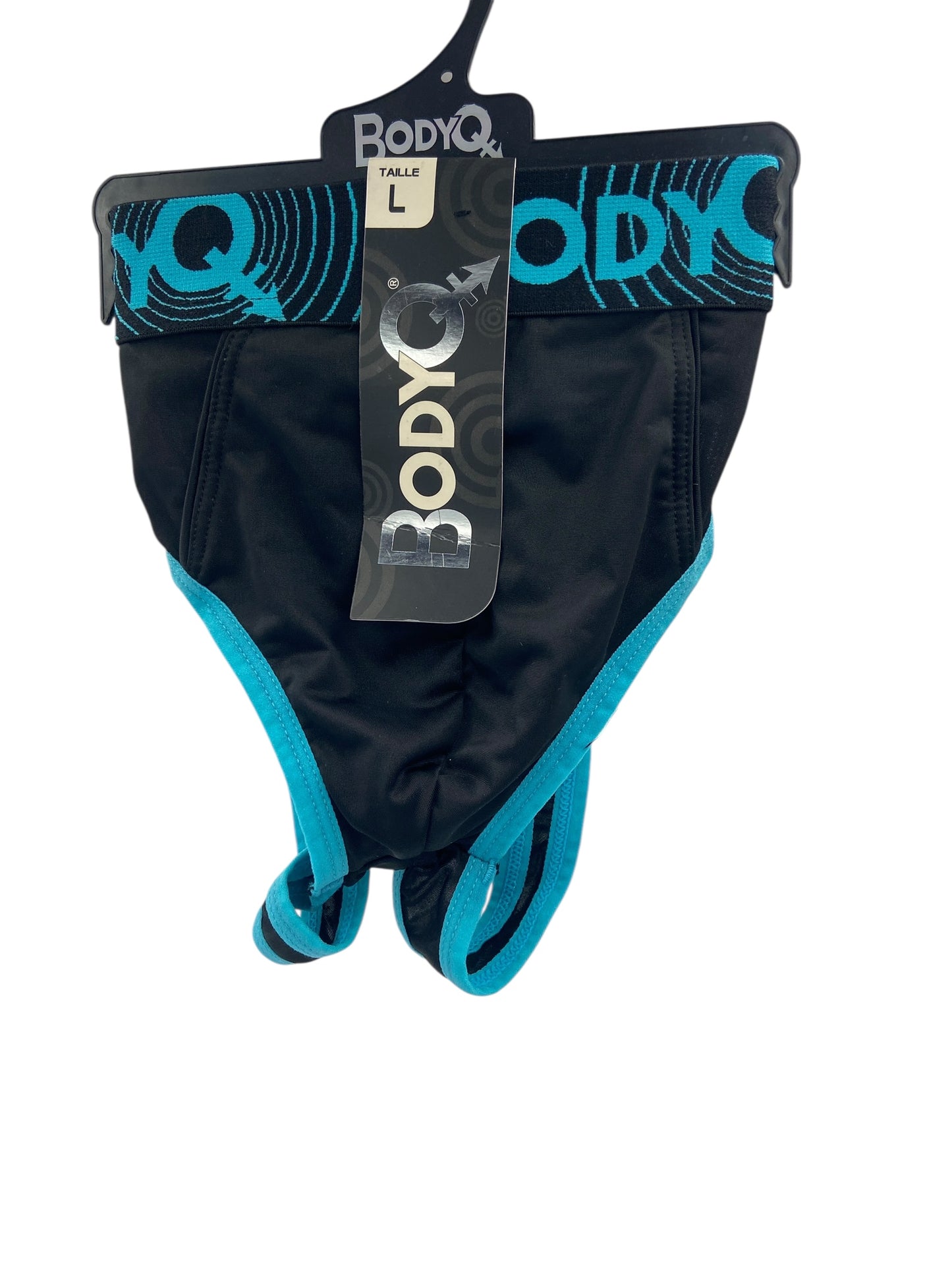 BodyQ Male Lingerie – Jockstrap Black Blue Size S, M, L