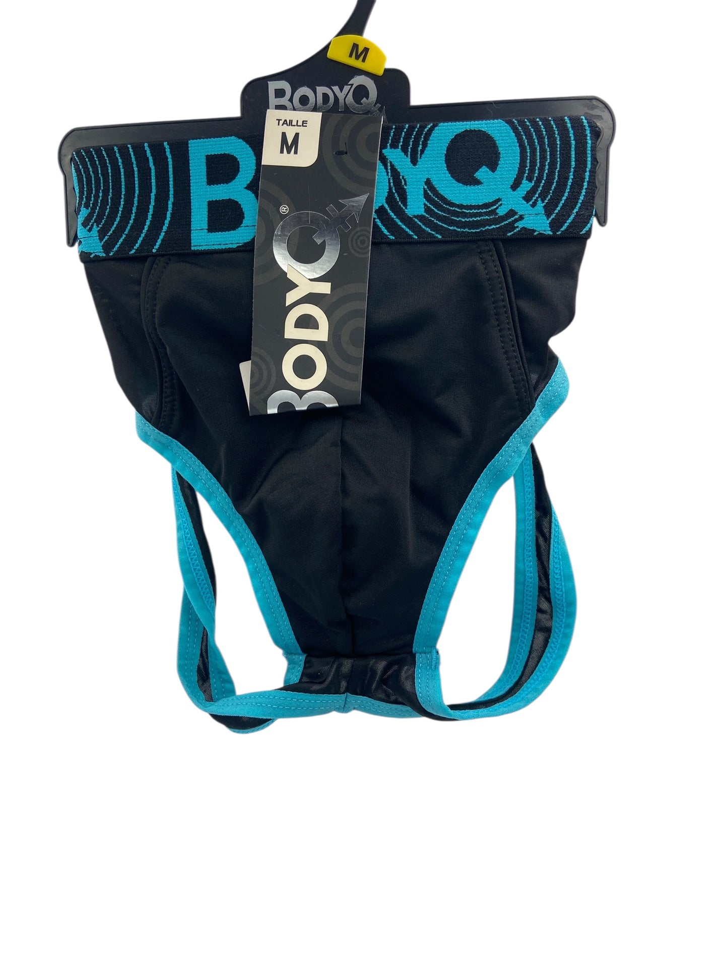 BodyQ Male Lingerie – Jockstrap Black Blue Size S, M, L