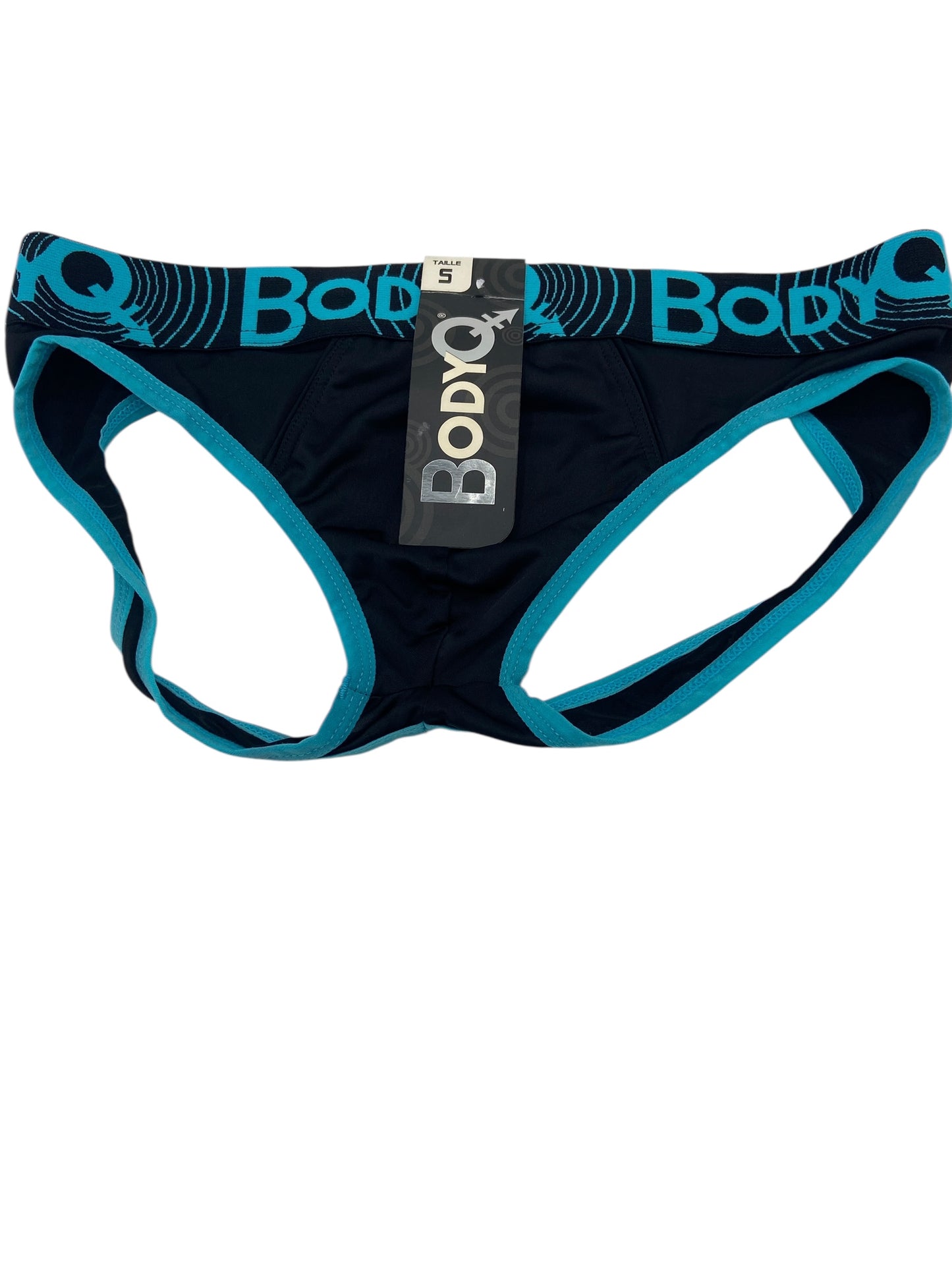 BodyQ Male Lingerie – Jockstrap Black Blue Size S, M, L