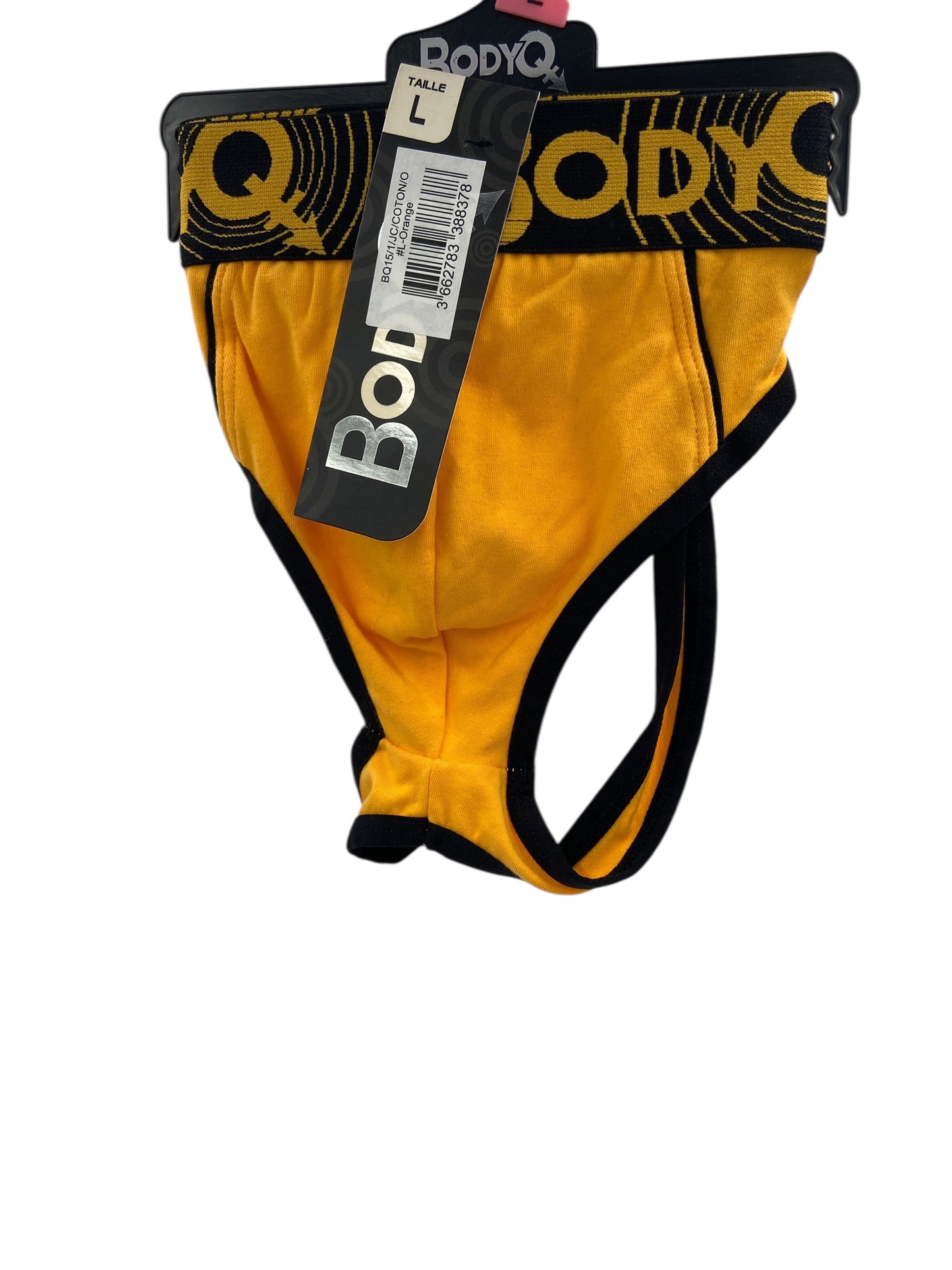 BodyQ Male Lingerie – Jockstrap Dark Yellow Black Size S, M, L , XL