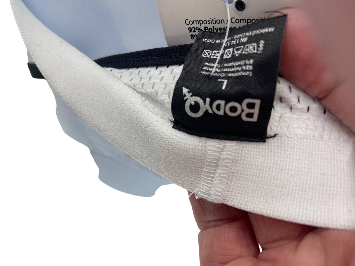 BodyQ Male Lingerie – Jockstrap White Black Size L