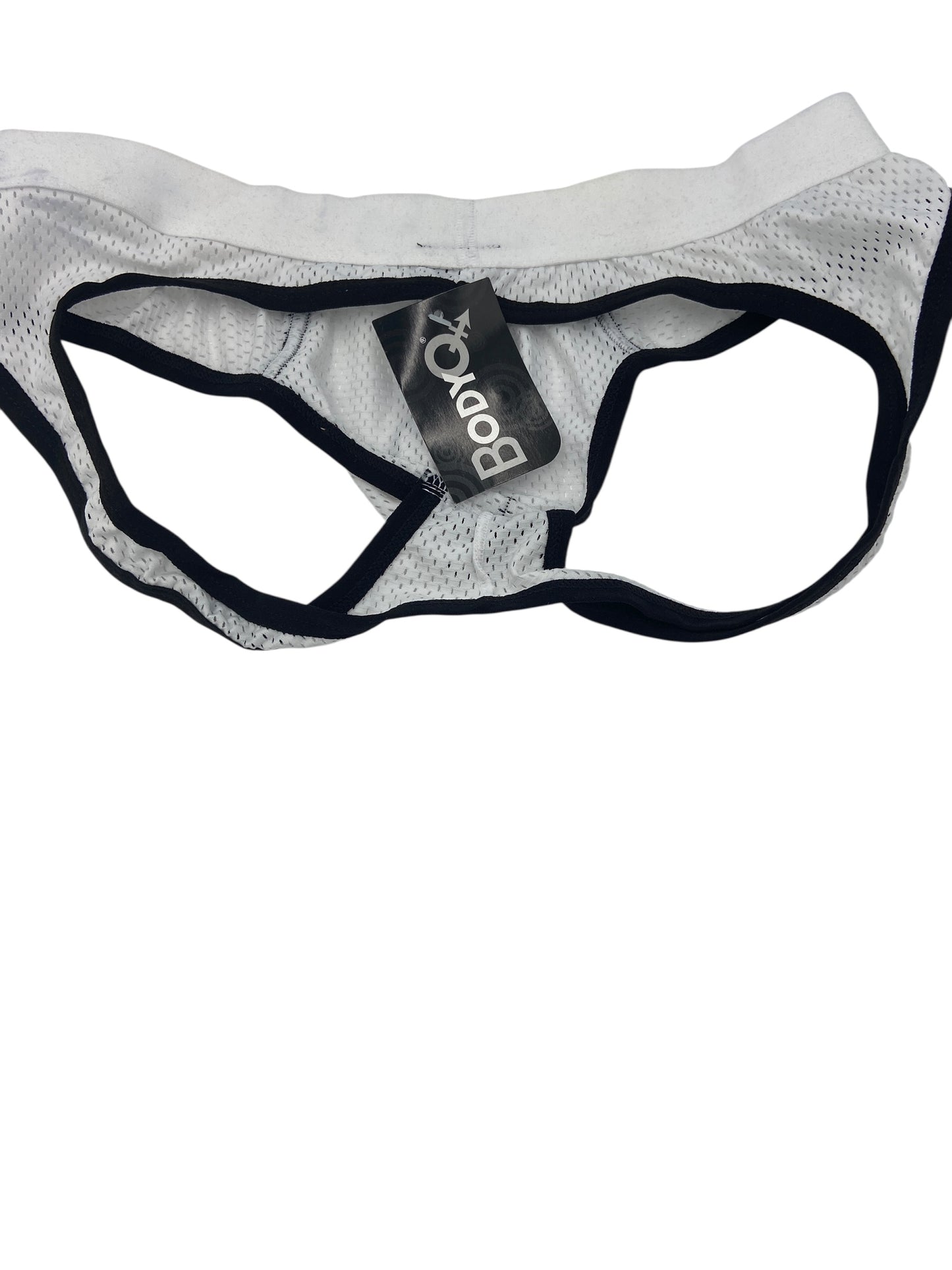 BodyQ Male Lingerie – Jockstrap White Black Size L