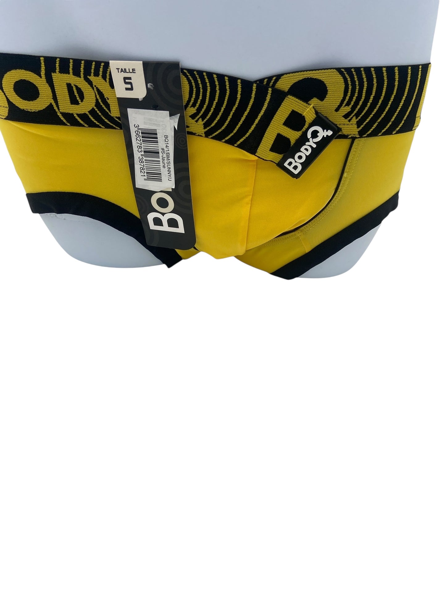 BodyQ Male Lingerie - Sexy Men’s Underwear Boxer – Yellow & Black - S/M/L/XL