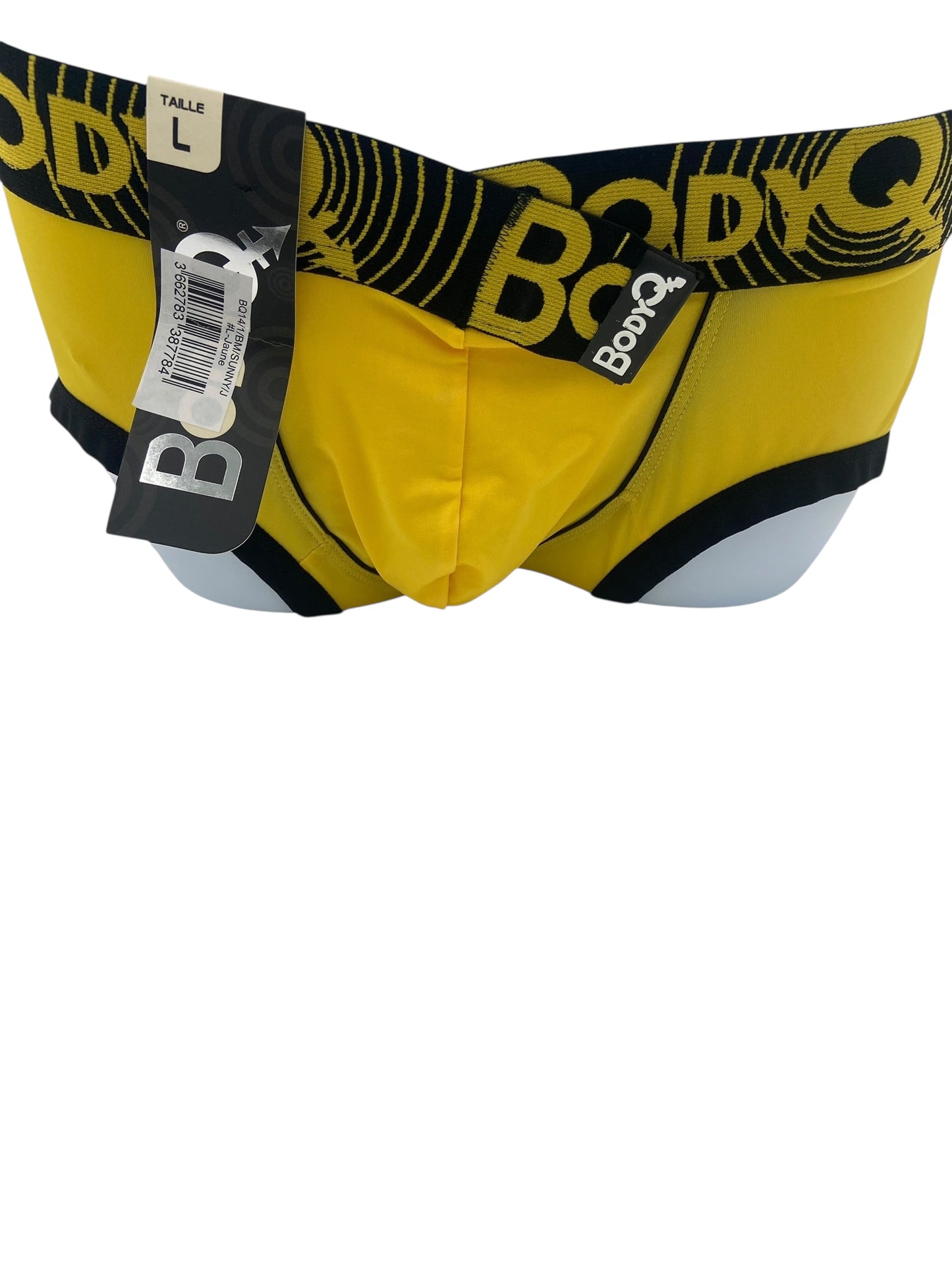 BodyQ Male Lingerie - Sexy Men’s Underwear Boxer – Yellow & Black - S/M/L/XL