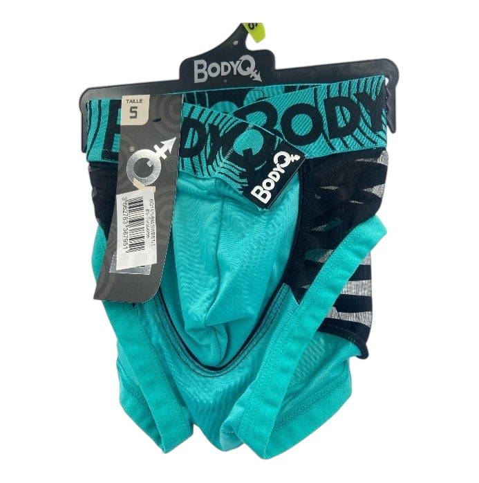 BodyQ Male Lingerie - Sexy Men’s Underwear Boxer – Aqua with Net Black - S/M/L