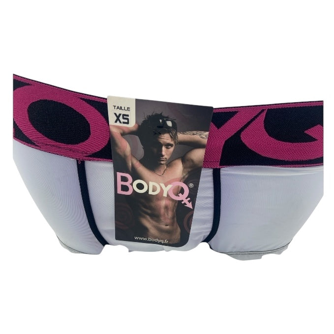 BodyQ Male Lingerie - Sexy Men’s Underwear Boxer – White Pink - XS/S/M/L