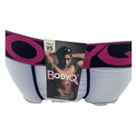 BodyQ Male Lingerie - Sexy Men’s Underwear Boxer – White Pink - XS/S/M/L