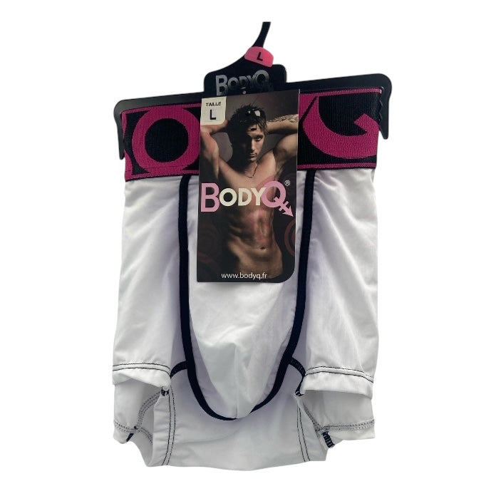BodyQ Male Lingerie - Sexy Men’s Underwear Boxer – White Pink - XS/S/M/L