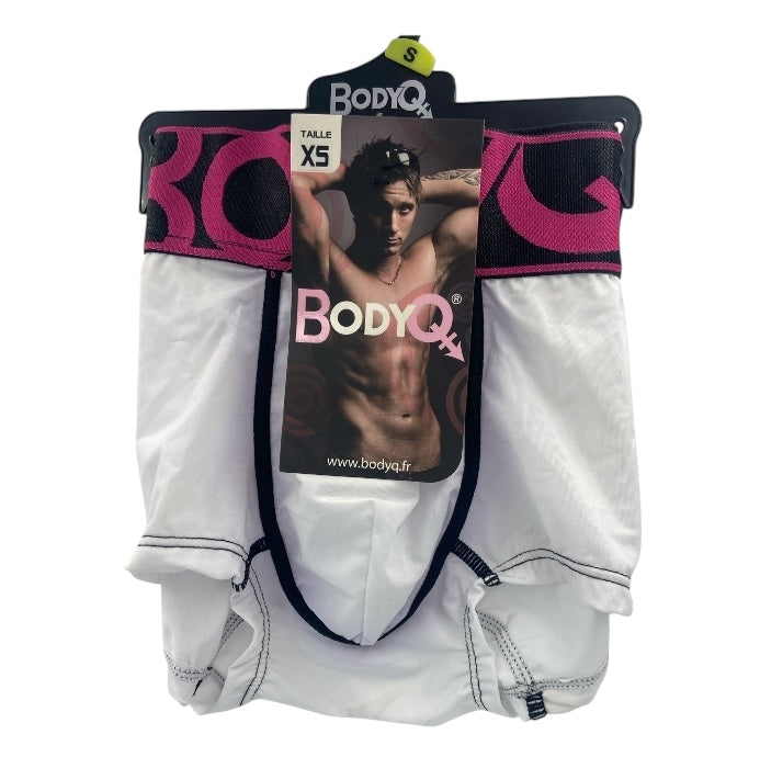 BodyQ Male Lingerie - Sexy Men’s Underwear Boxer – White Pink - XS/S/M/L