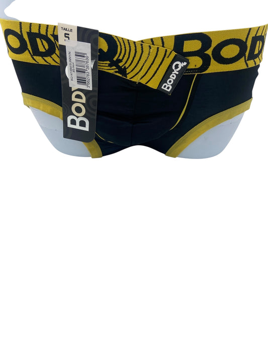 BodyQ Male Lingerie - Sexy Men’s Underwear Boxer – Black Yellow - S/M/L/XL