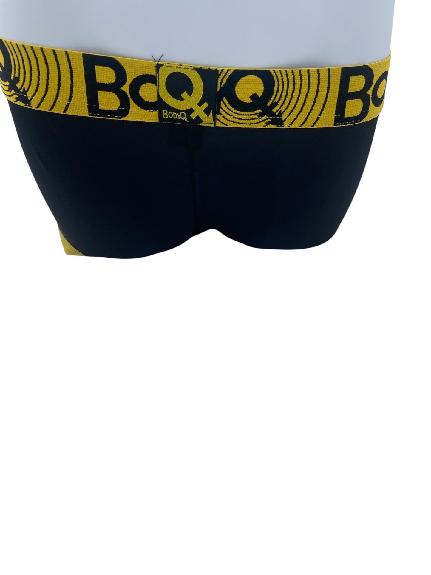 BodyQ Male Lingerie - Sexy Men’s Underwear Boxer – Black Yellow - S/M/L/XL