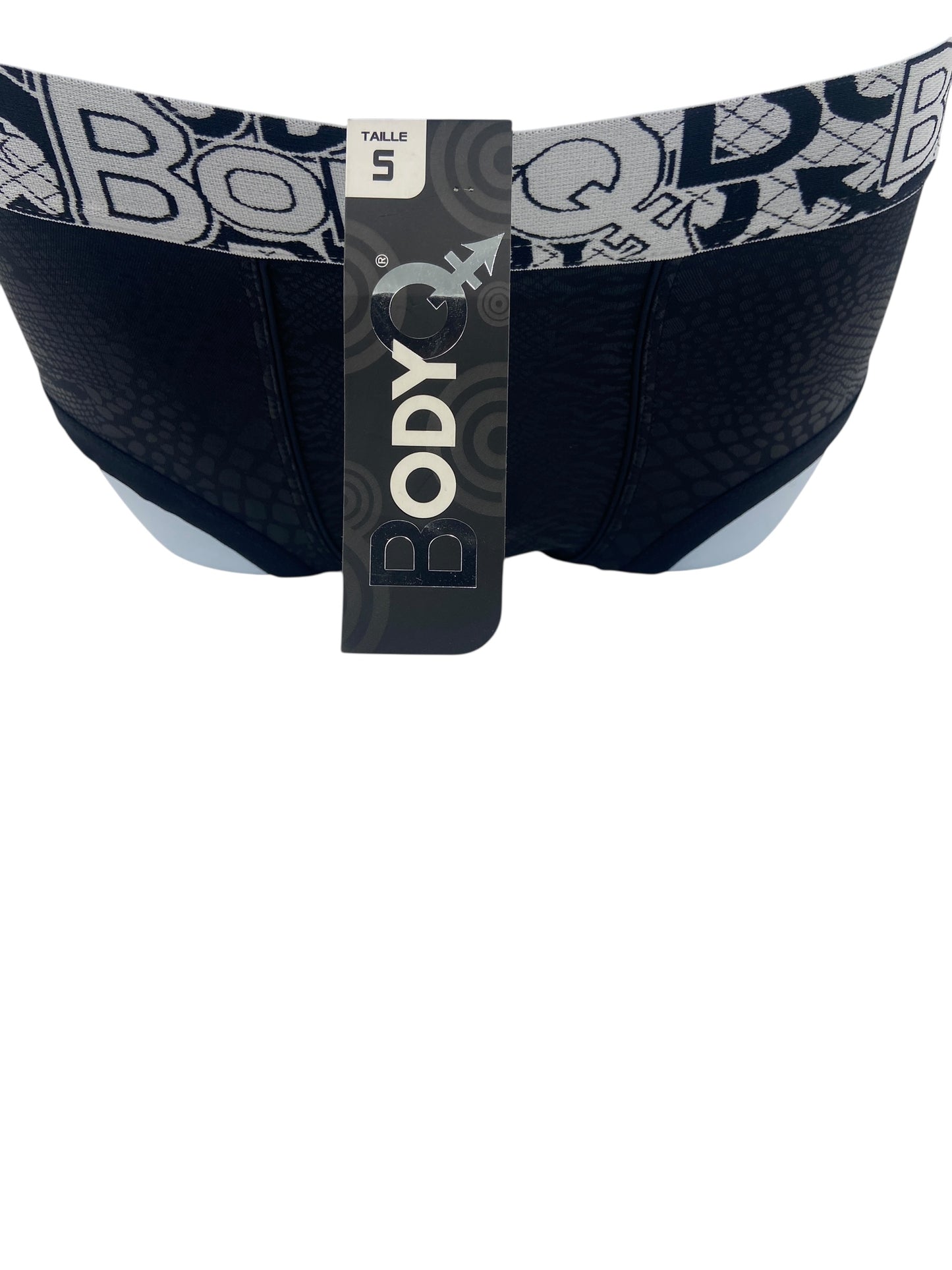BodyQ Male Lingerie - Sexy Men’s Underwear Boxer – Black White Band- S/M/L/XL