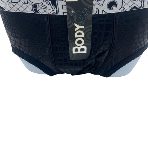 BodyQ Male Lingerie - Sexy Men’s Underwear Boxer – Black White Band- S/M/L/XL