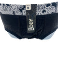 BodyQ Male Lingerie - Sexy Men’s Underwear Boxer – Black White Band- S/M/L/XL