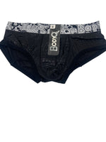 BodyQ Male Lingerie - Sexy Men’s Underwear Boxer – Black White Band- S/M/L/XL
