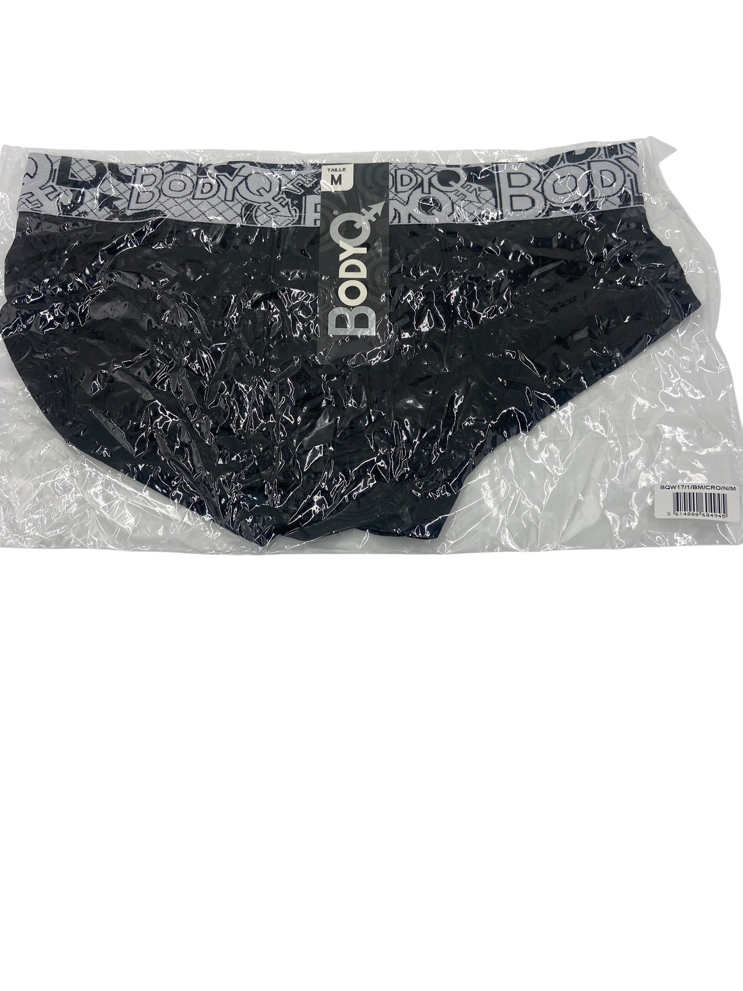 BodyQ Male Lingerie - Sexy Men’s Underwear Boxer – Black White Band- S/M/L/XL