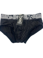 BodyQ Male Lingerie - Sexy Men’s Underwear Boxer – Black White Band- S/M/L/XL