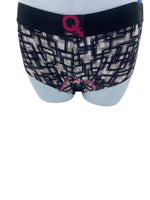 BodyQ Male Lingerie - Sexy Men’s Underwear Boxer – Black White Pink - XS/S