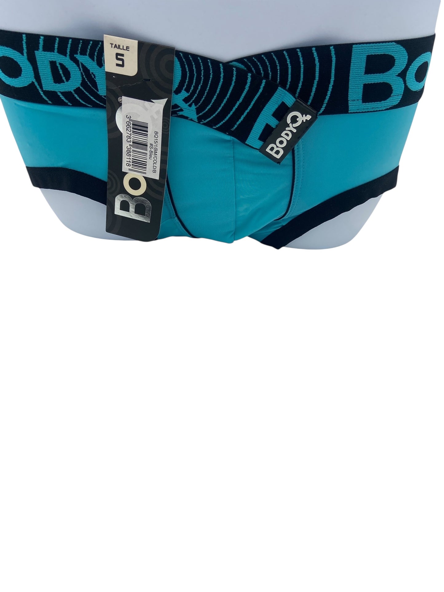 BodyQ Male Lingerie - Sexy Men’s Underwear Boxer – Aqua Black - S/ M