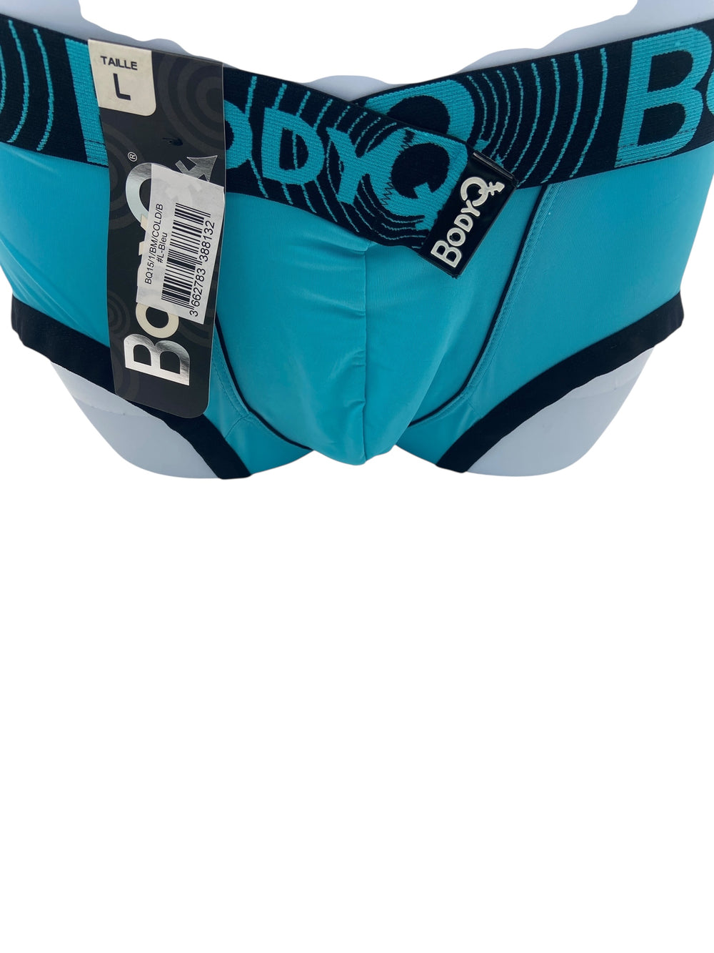 BodyQ Male Lingerie - Sexy Men’s Underwear Boxer – Aqua Black - S/ XL