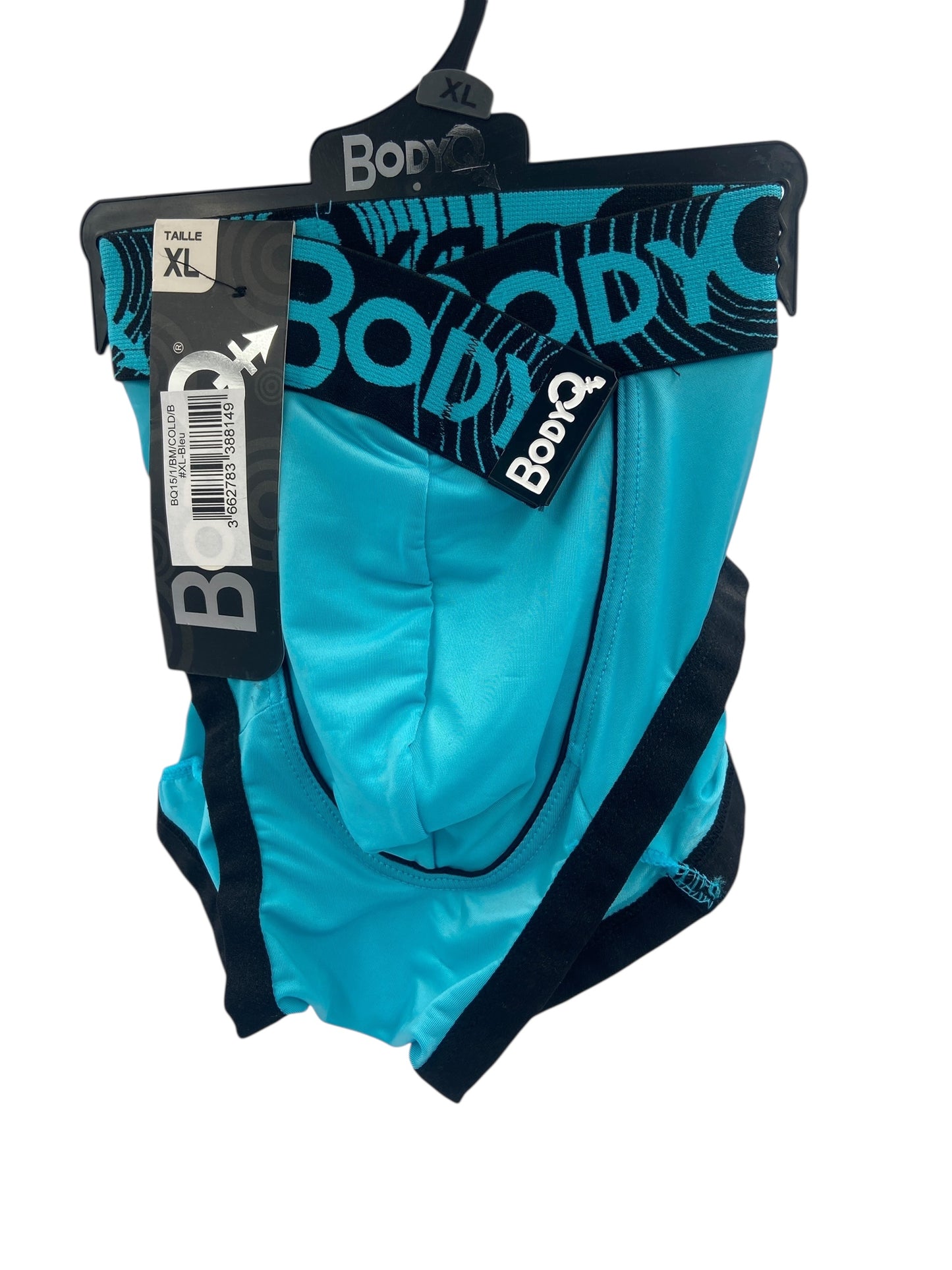 BodyQ Male Lingerie - Sexy Men’s Underwear Boxer – Aqua Black - S/ M