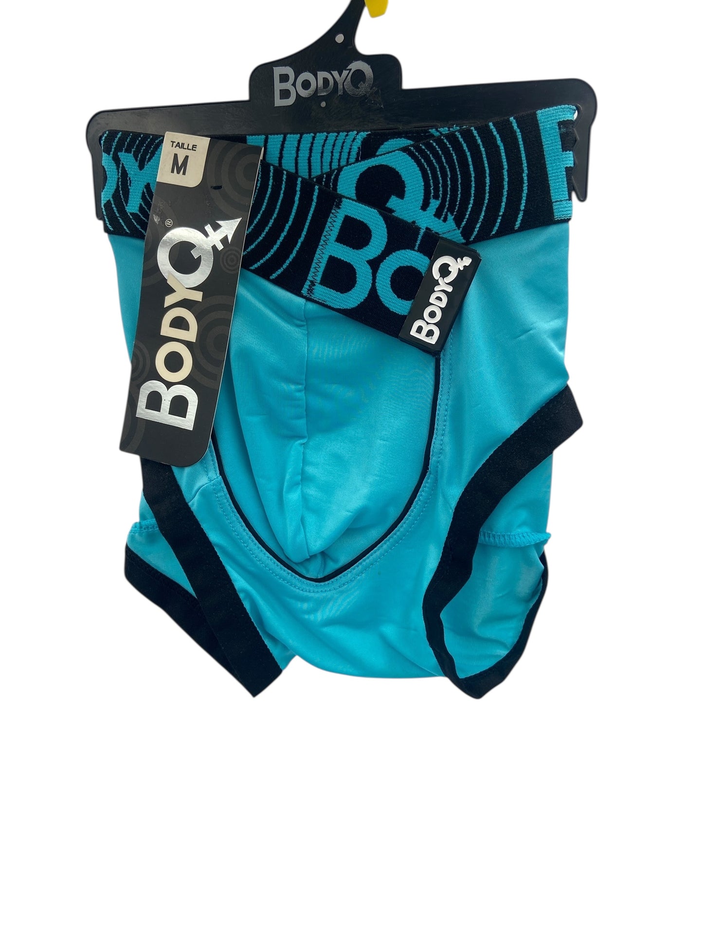 BodyQ Male Lingerie - Sexy Men’s Underwear Boxer – Aqua Black - S/ M