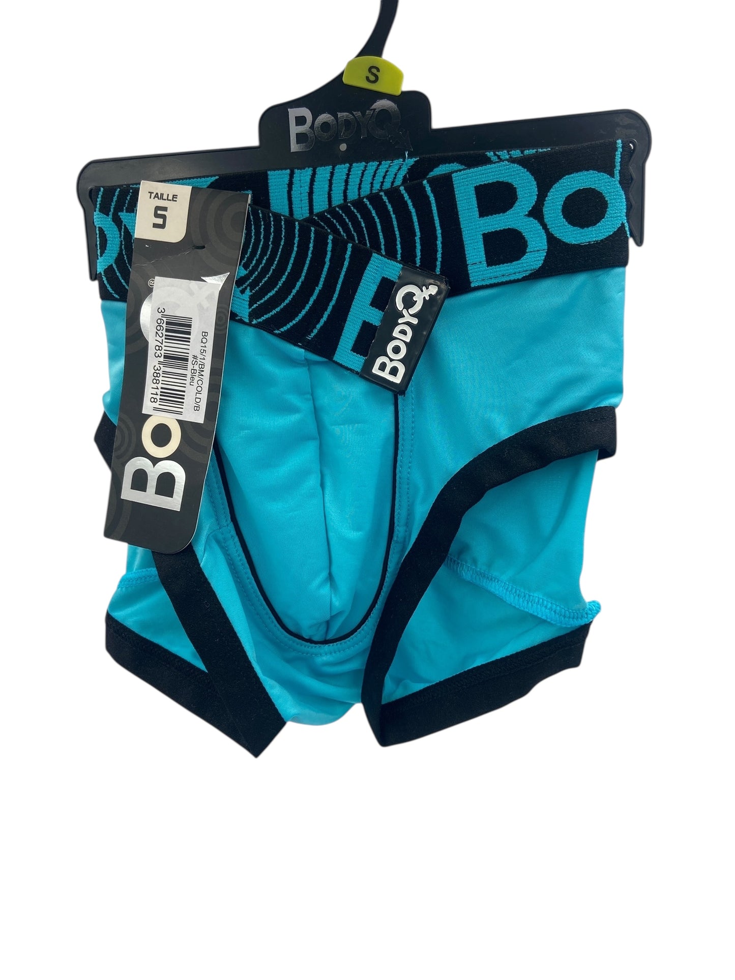 BodyQ Male Lingerie - Sexy Men’s Underwear Boxer – Aqua Black - S/ M