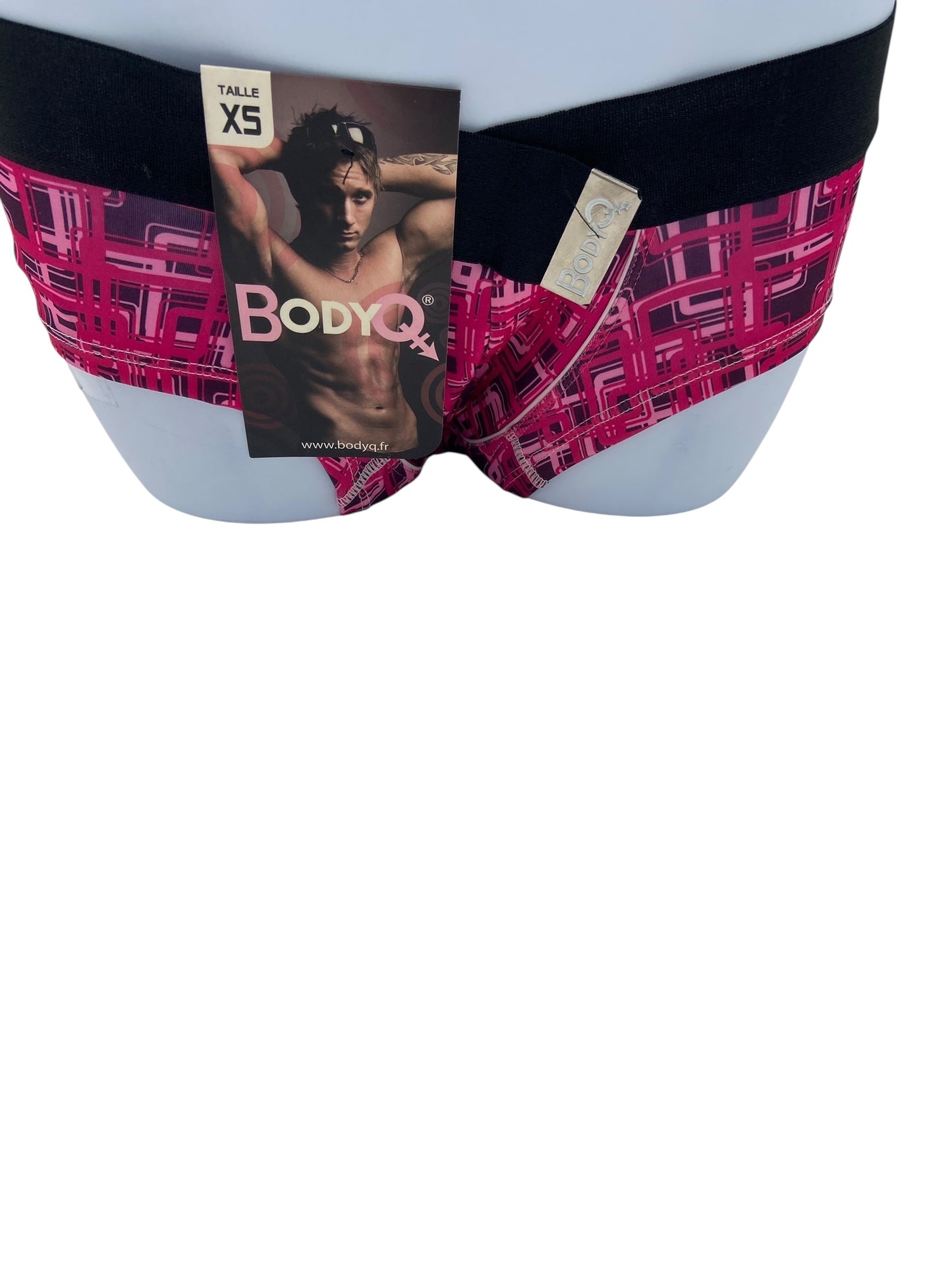 BodyQ Male Lingerie - Sexy Men’s Underwear Boxer – Pink 2 Colour  - XS / S