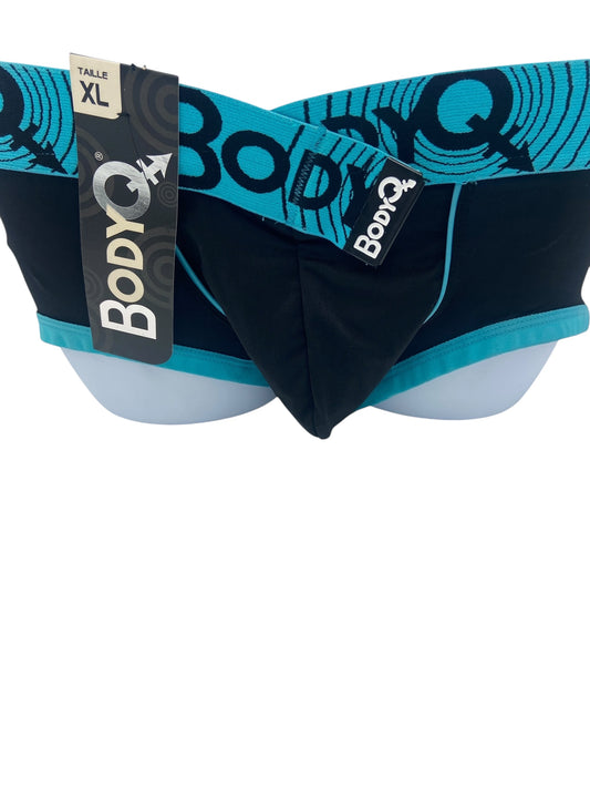 BodyQ Male Lingerie - Sexy Men’s Underwear Boxer – Black Aqua - S/ M / L / XL