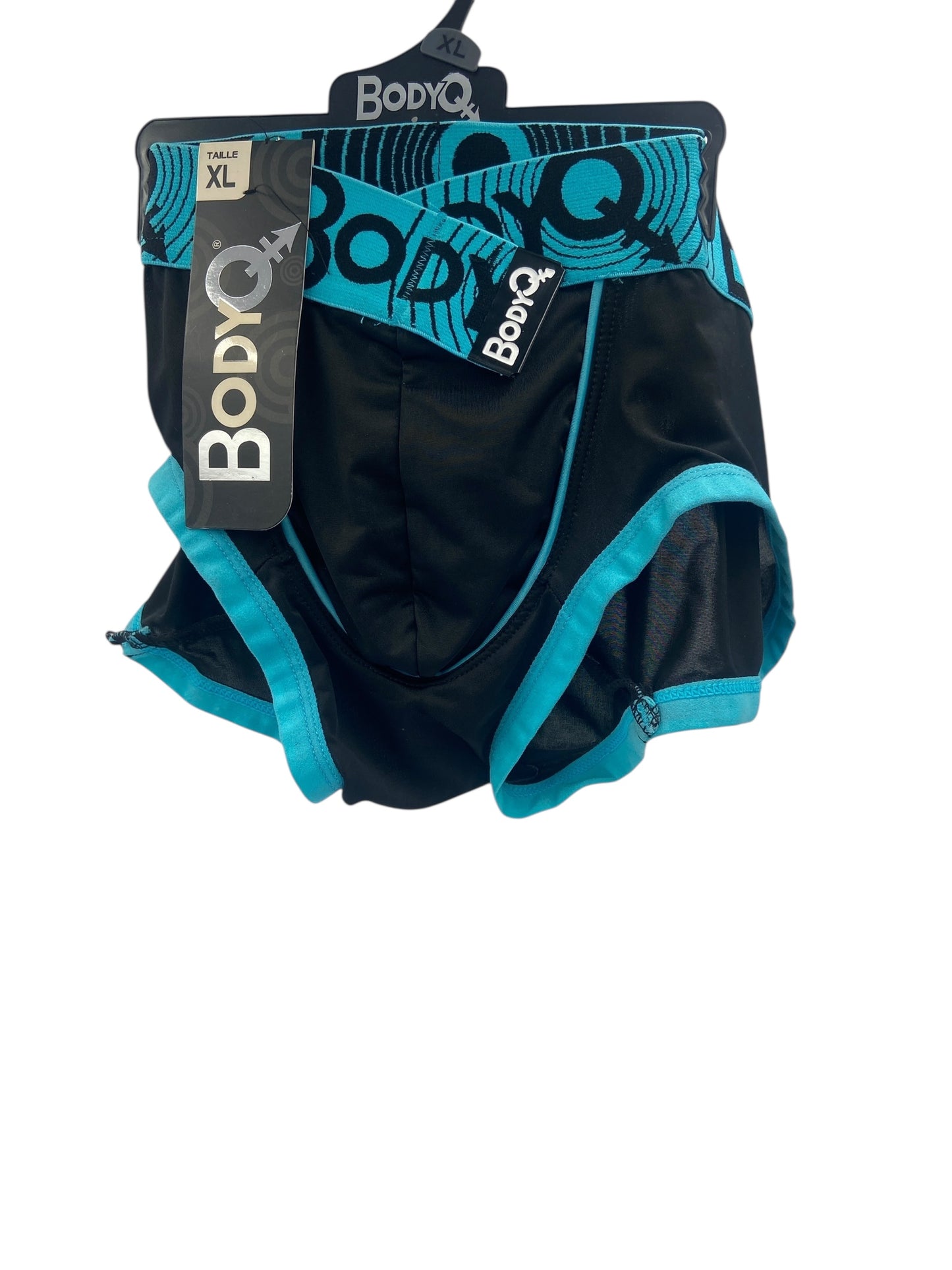 BodyQ Male Lingerie - Sexy Men’s Underwear Boxer – Black Aqua - S/ M / L / XL