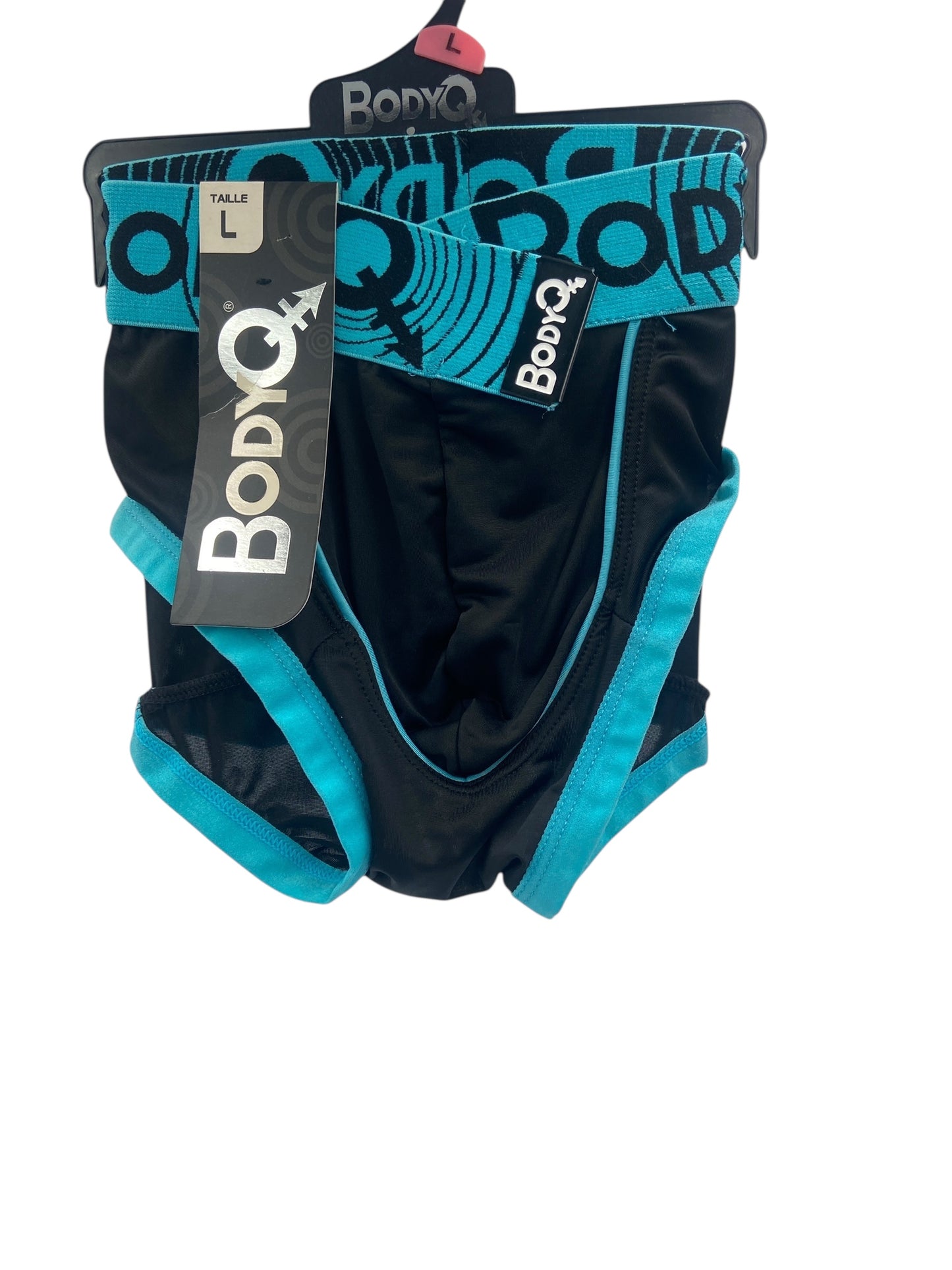 BodyQ Male Lingerie - Sexy Men’s Underwear Boxer – Black Aqua - S/ M / L / XL