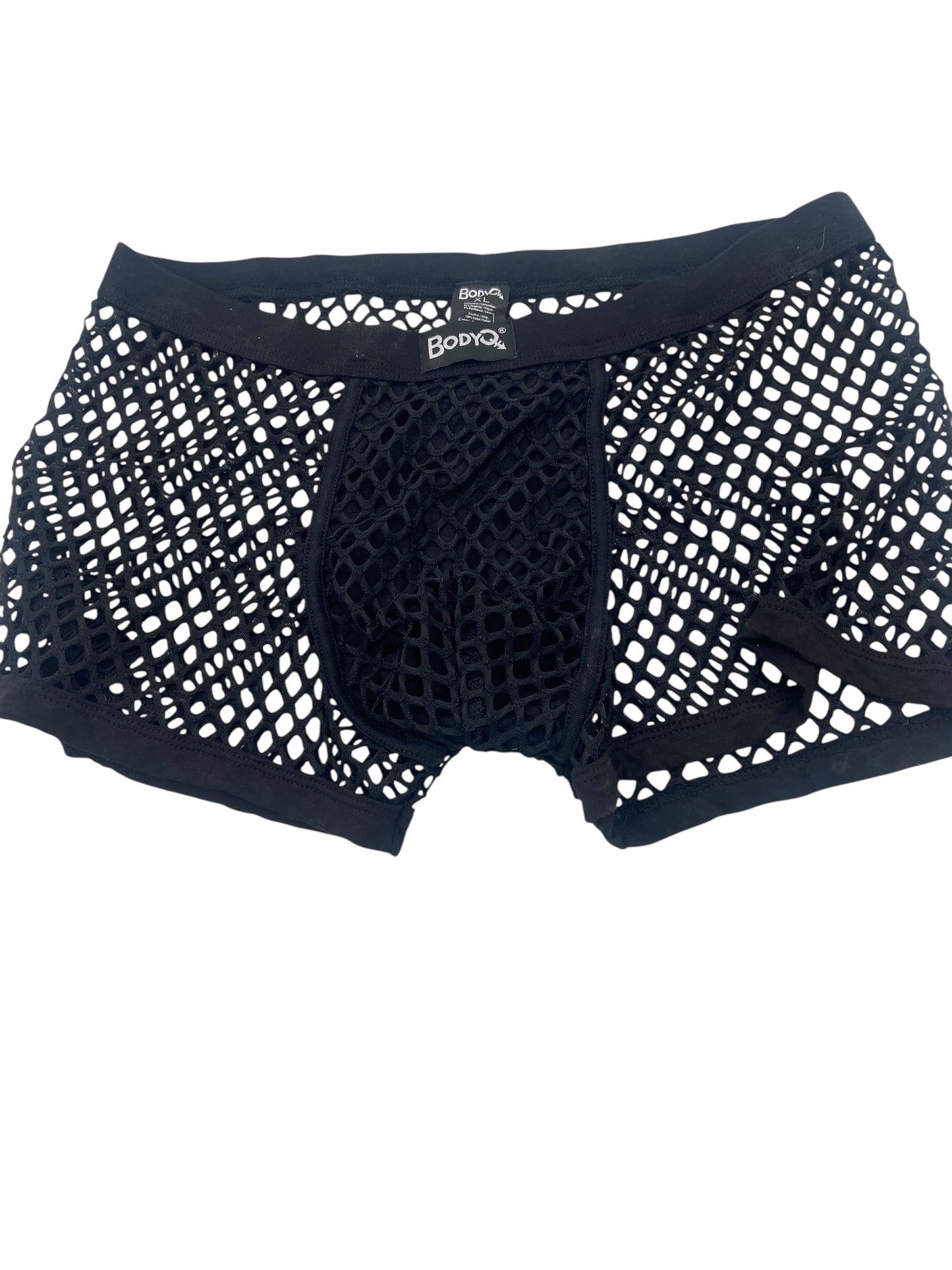 BodyQ Male Lingerie - Sexy Men’s Underwear Boxer – Black Fish Net- S/ M / L