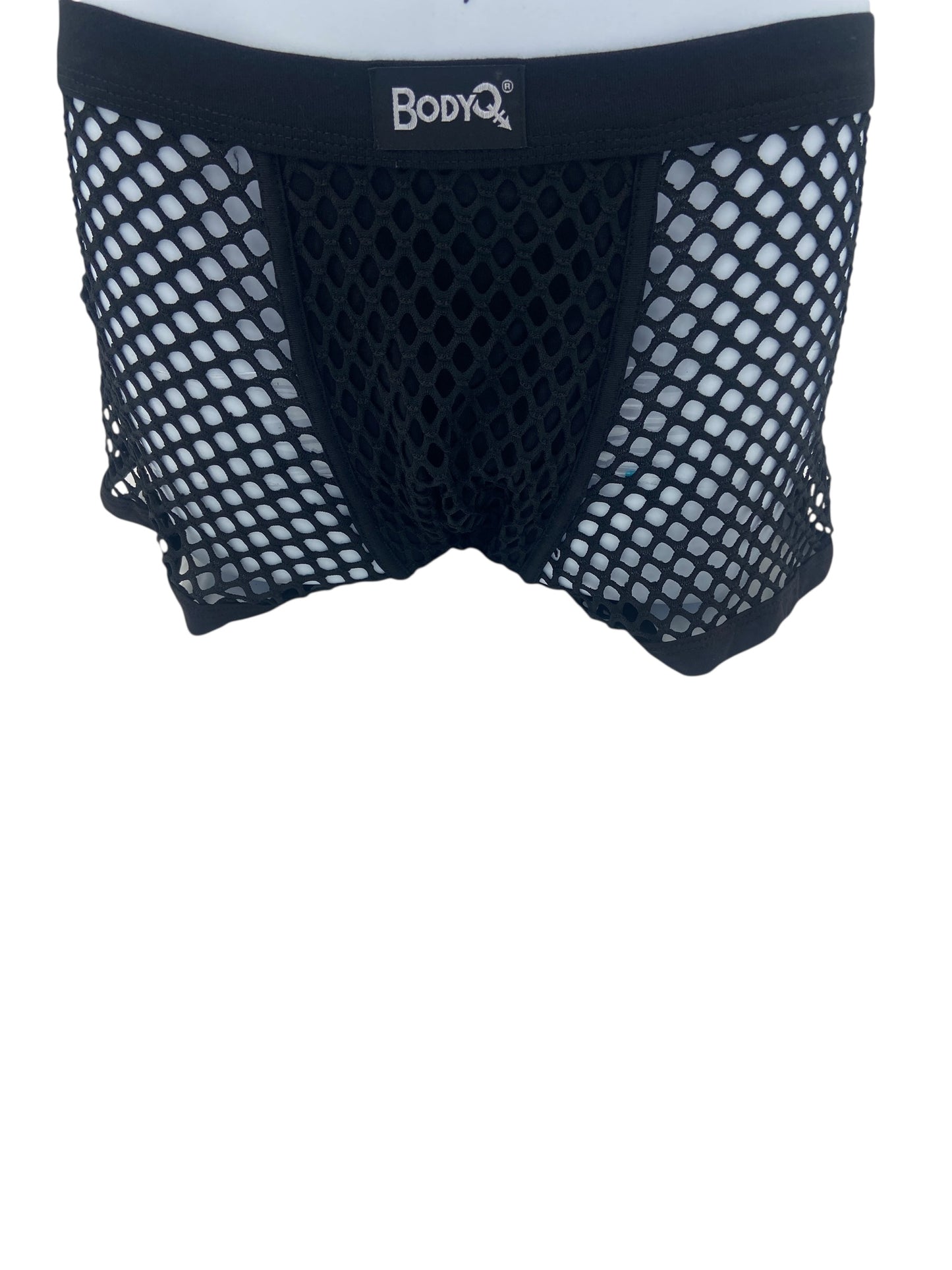 BodyQ Male Lingerie - Sexy Men’s Underwear Boxer – Black Fish Net- S/ M / L