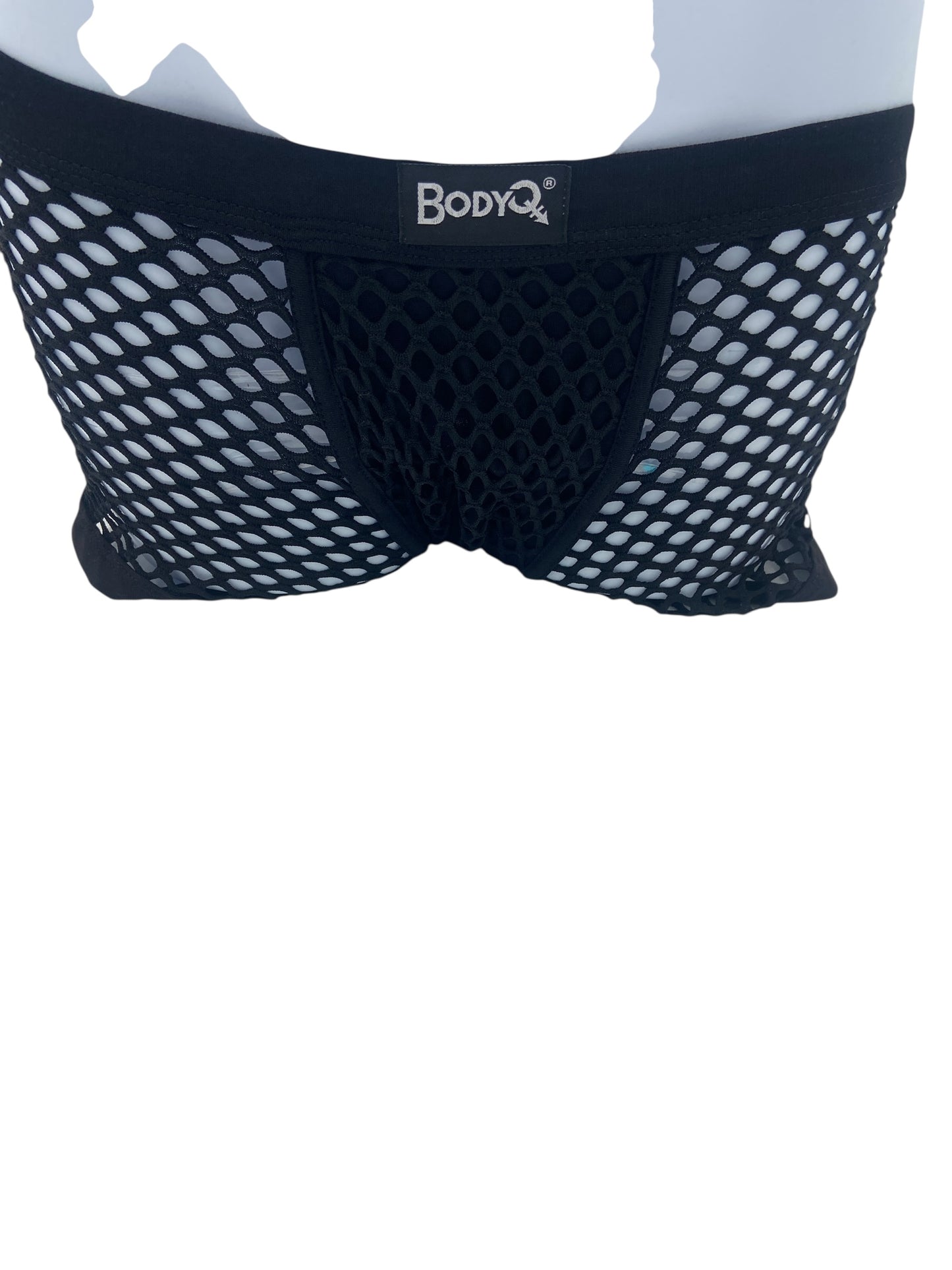 BodyQ Male Lingerie - Sexy Men’s Underwear Boxer – Black Fish Net- S/ M / L