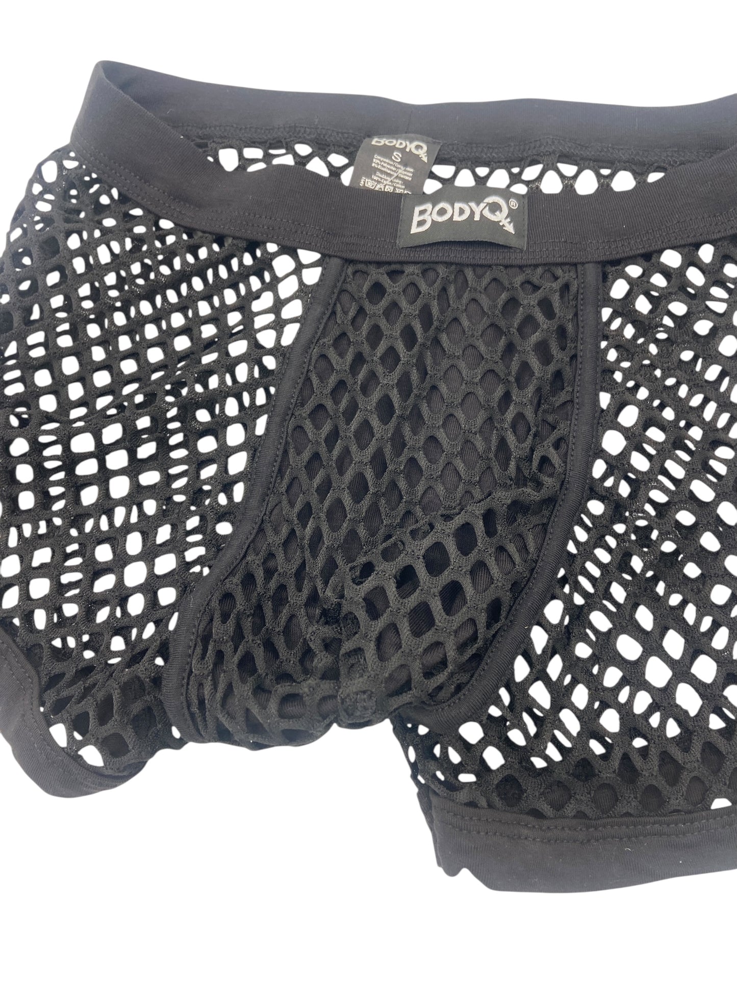 BodyQ Male Lingerie - Sexy Men’s Underwear Boxer – Black Fish Net- S/ M / L