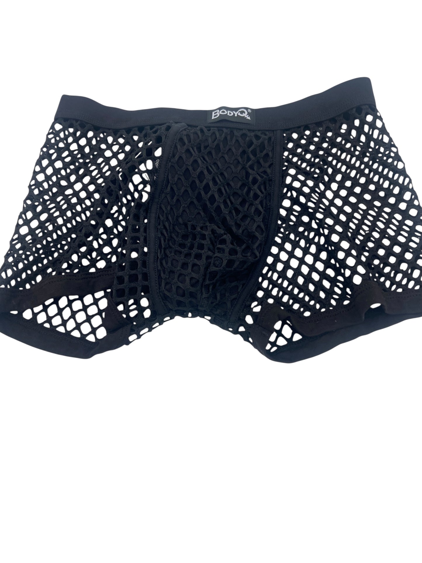BodyQ Male Lingerie - Sexy Men’s Underwear Boxer – Black Fish Net- S/ M / L