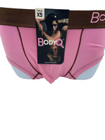 BodyQ Male Lingerie - Sexy Men’s Underwear Boxer – Pink Brown Band - XS / S / M