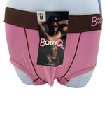 BodyQ Male Lingerie - Sexy Men’s Underwear Boxer – Pink Brown Band - XS / S / M