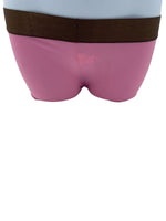 BodyQ Male Lingerie - Sexy Men’s Underwear Boxer – Pink Brown Band Open Access - S