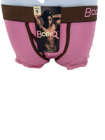 BodyQ Male Lingerie - Sexy Men’s Underwear Boxer – Pink Brown Band Open Access - S
