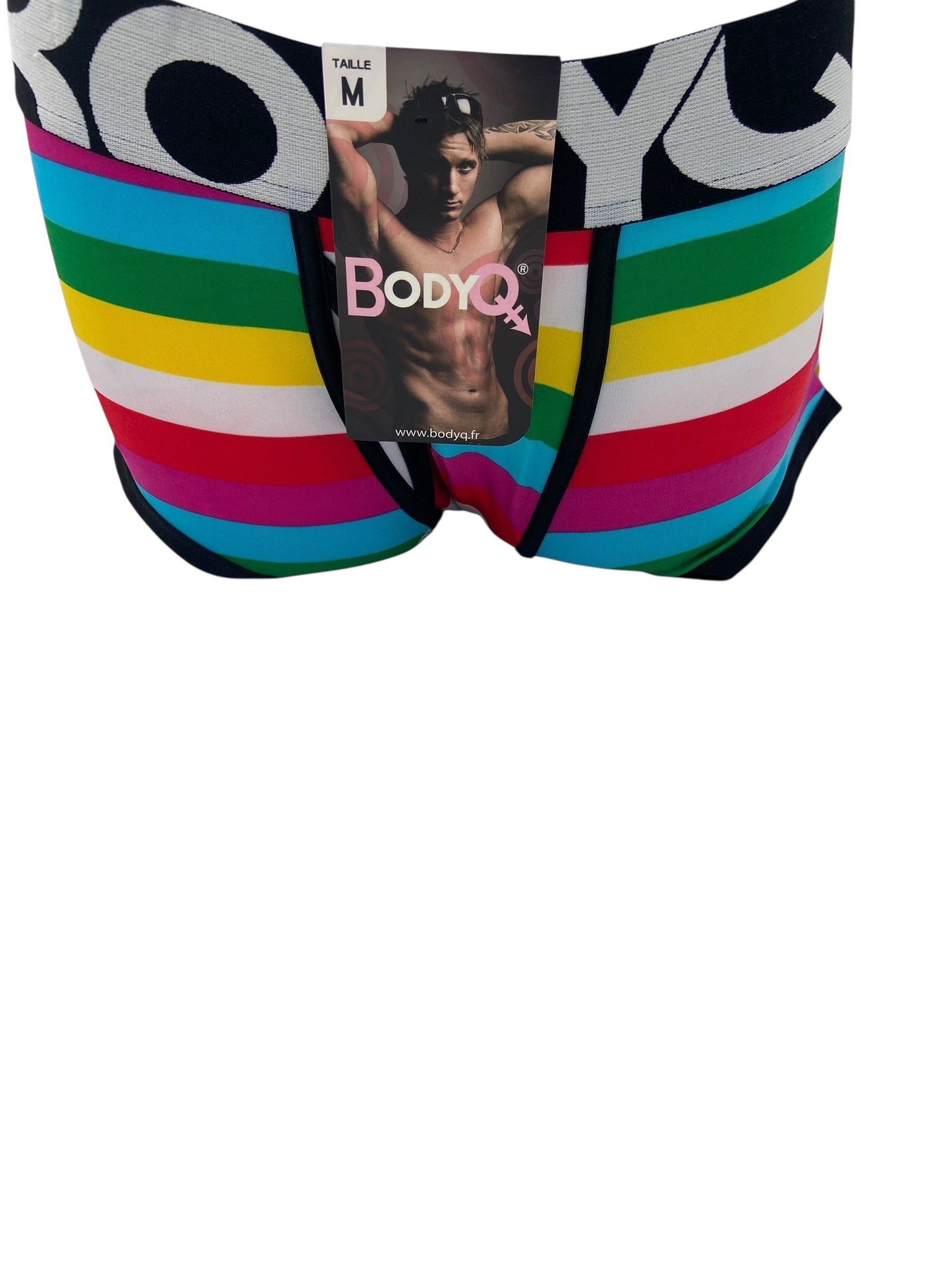 BodyQ Male Lingerie - Sexy Men’s Underwear Boxer – Rainbow  - S/ M/ L