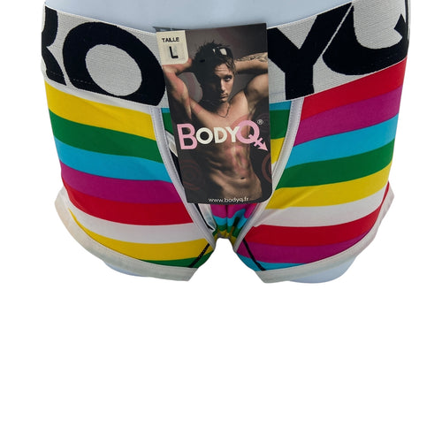 BodyQ Male Lingerie - Sexy Men’s Underwear Boxer – Rainbow  - S/ M/ L