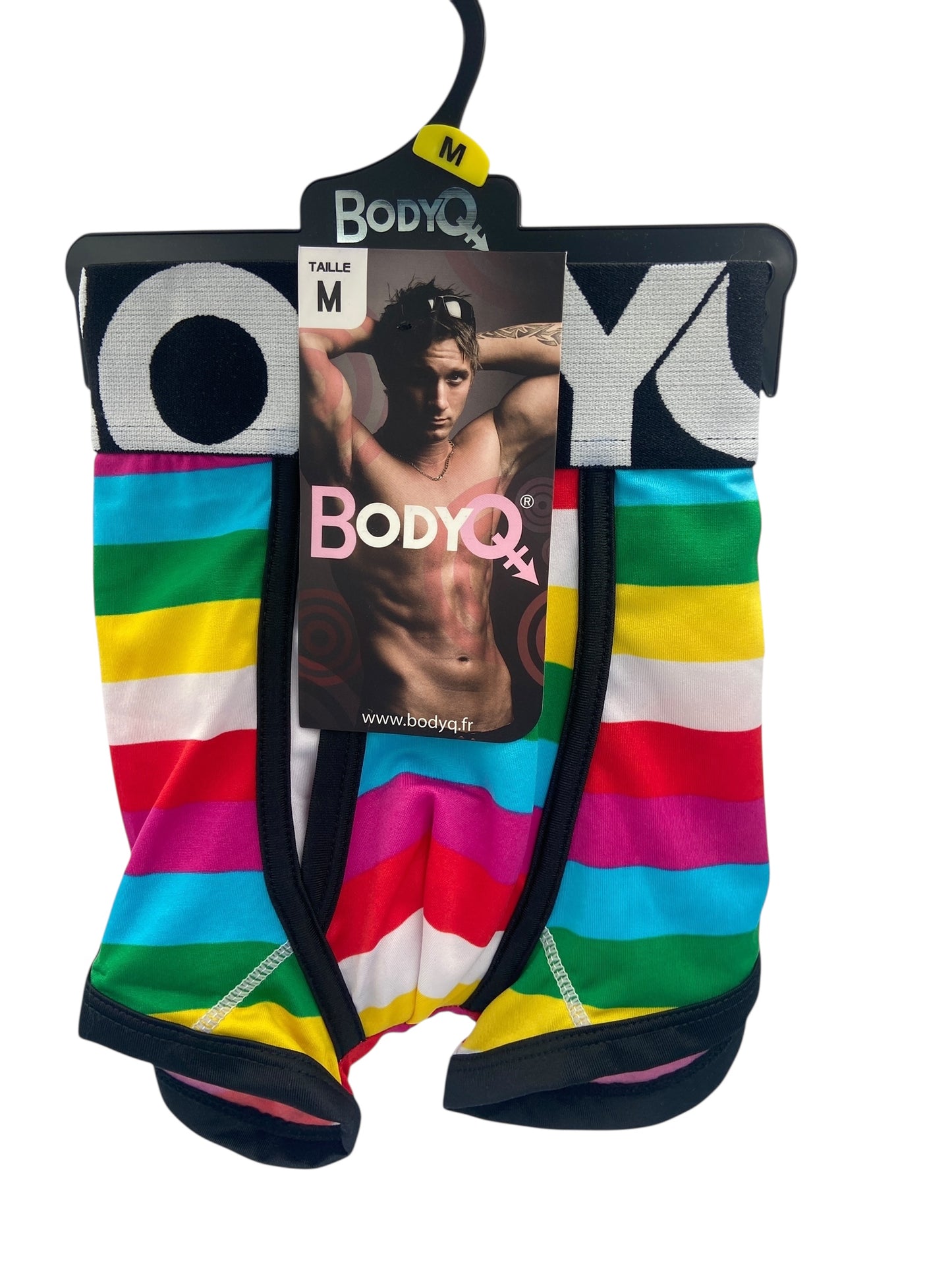 BodyQ Male Lingerie - Sexy Men’s Underwear Boxer – Rainbow  - S/ M/ L