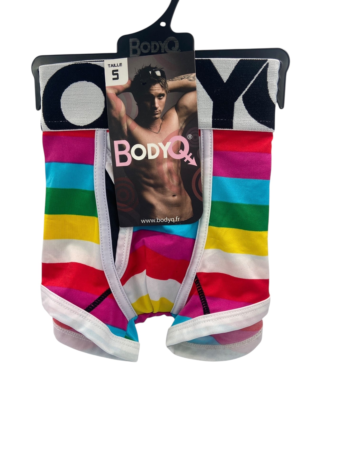 BodyQ Male Lingerie - Sexy Men’s Underwear Boxer – Rainbow  - S/ M/ L