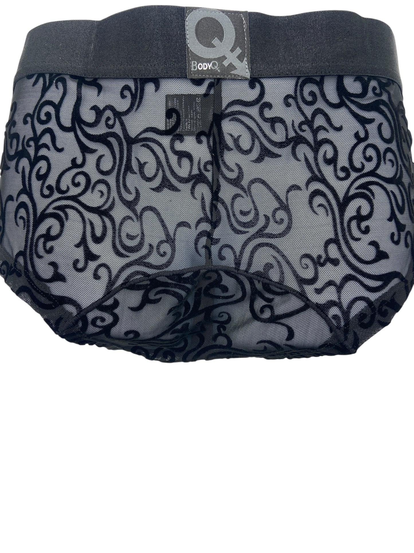 BodyQ Male Lingerie - Sexy Men’s Underwear Boxer – Black Relief- S - M