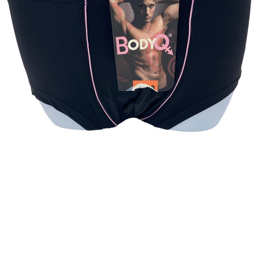 BodyQ Male Lingerie - Sexy Men’s Underwear Boxer – Black Light Pink Thin Line - S - M - L