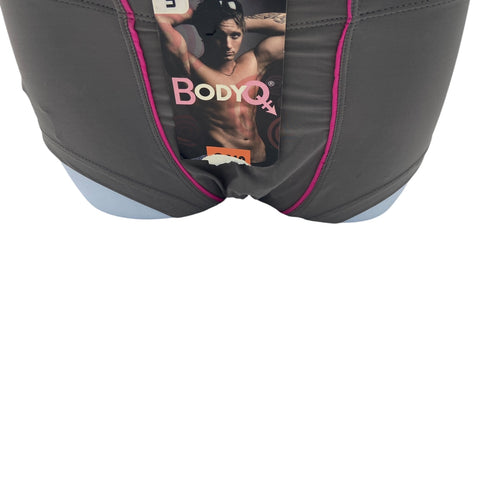 BodyQ Male Lingerie - Sexy Men’s Underwear Boxer –  Light Grey Pink Line - S - M - L - XL