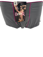 BodyQ Male Lingerie - Sexy Men’s Underwear Boxer –  Light Grey Pink Line - S - M - L - XL